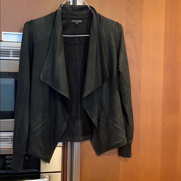 David Lerner shimmery black sweater blazer - Picture 3 of 3